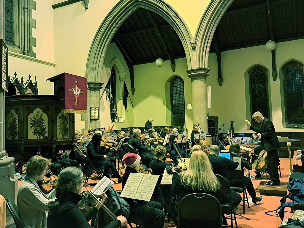Colinton orchestra erforming at Polwarth Parish Church
